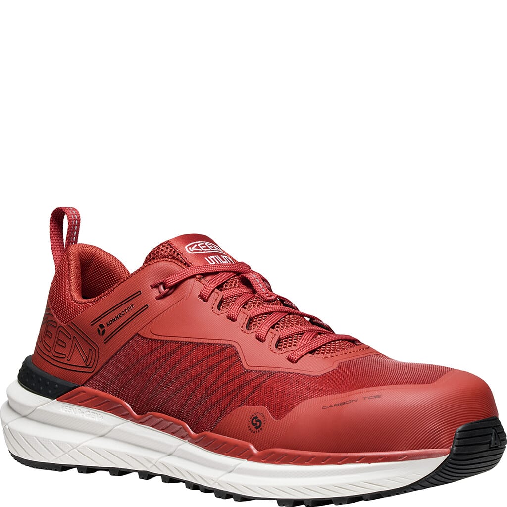 KEEN Men's Speedworks Comp Toe Safety Shoes - Red Ochre/Black