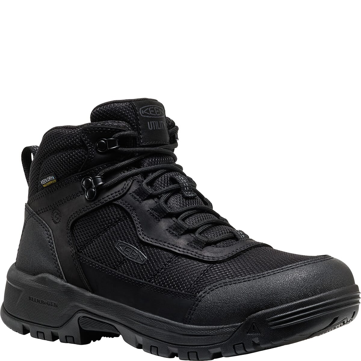 KEEN Utility Men's Skokie Waterproof Work Boots - Black