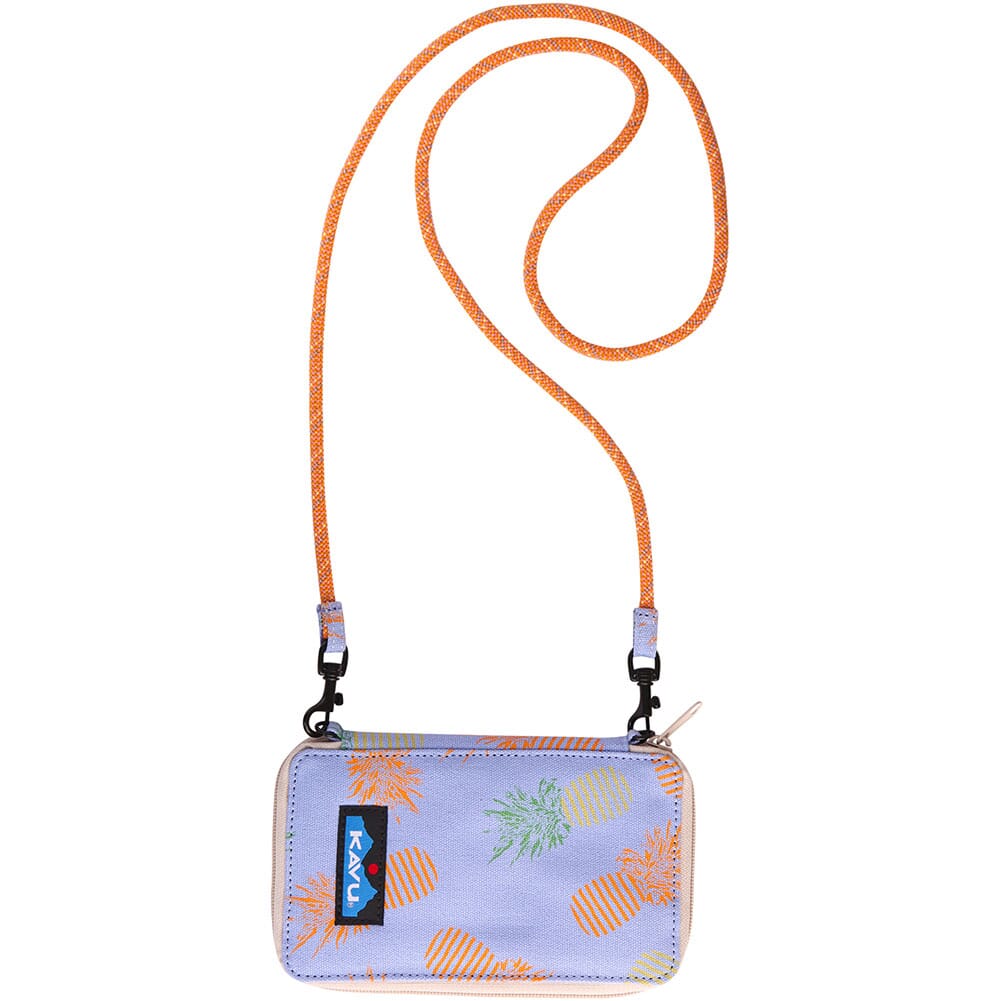 Kavu Women's Go Time Cross Body BiFold Wallet Pineapple Pirouette