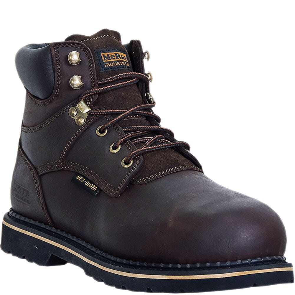 McRae Men's Internal Met Guard Safety Boots - Dark Brown | elliottsboots