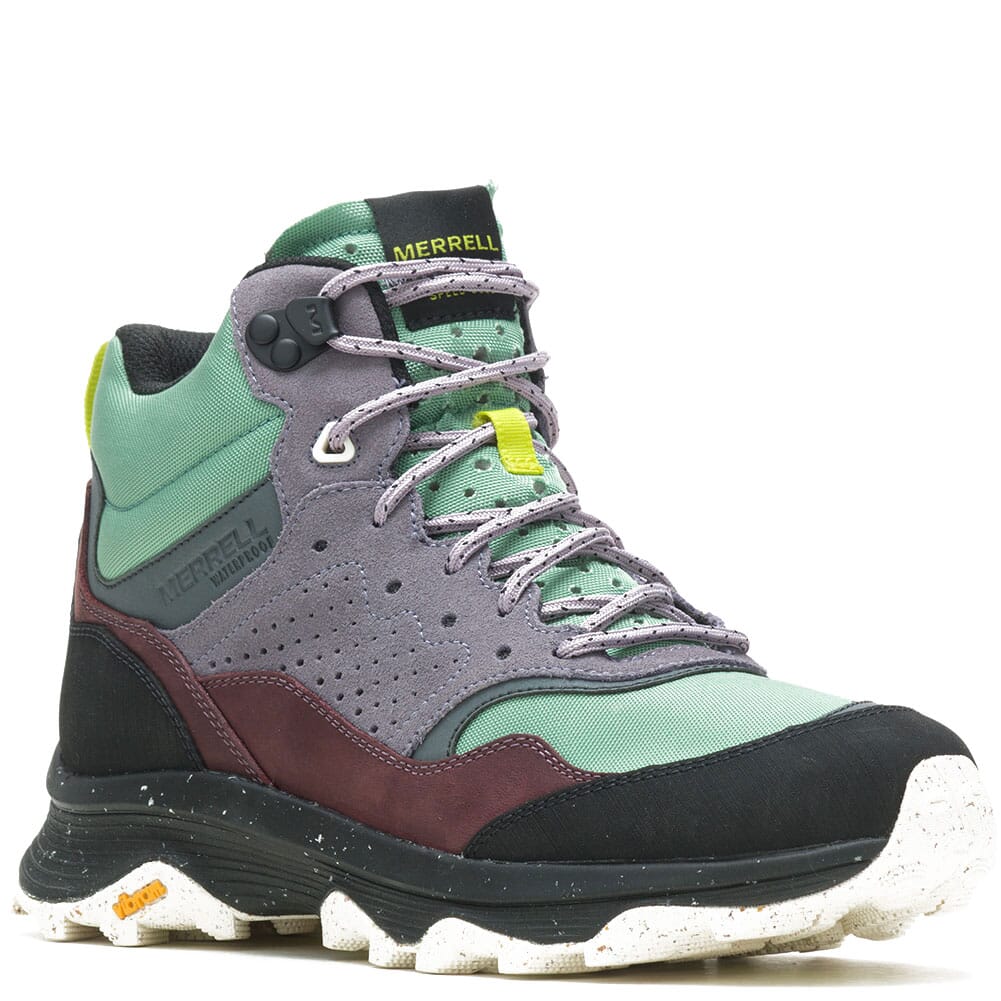 Merrell Women's Speed Solo Mid WP Hiking Boots - Jade | elliottsboots