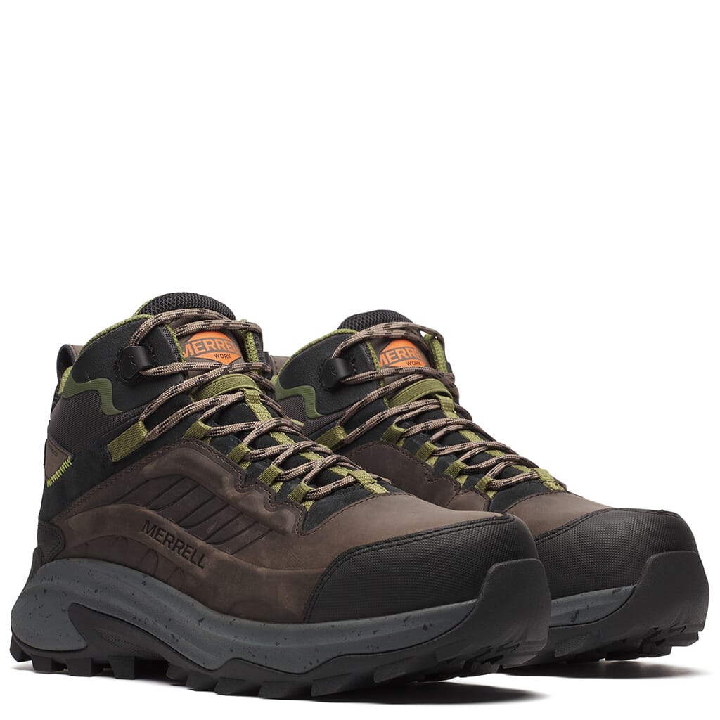 Merrell Men's Moab Speed 2 Mid Comp Toe Safety Boots - Dark Taupe