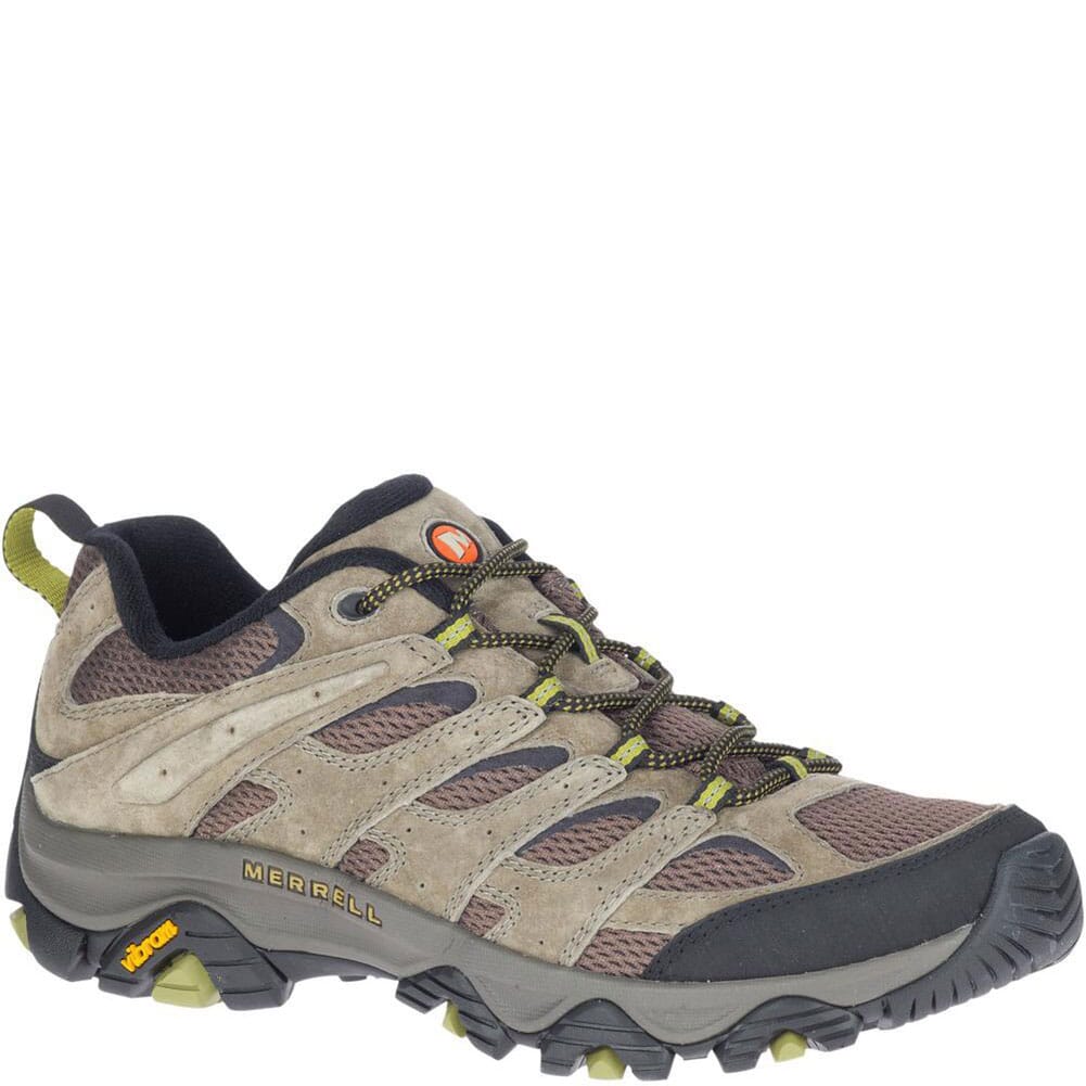 Merrell Men's Moab 3 Wide Hiking Shoes - Walnut/Moss | elliottsboots