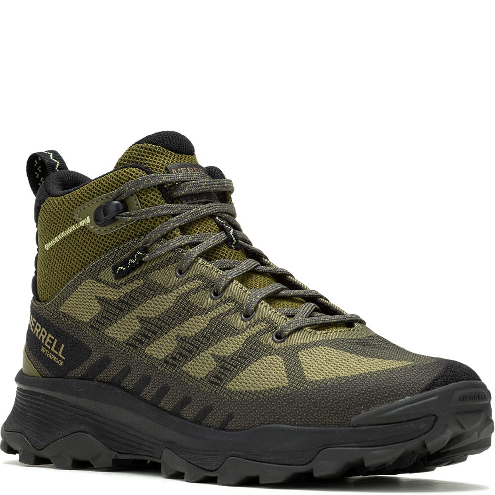 Merrell Men's Speed Eco Mid WP Hiking Boots - Mosstone