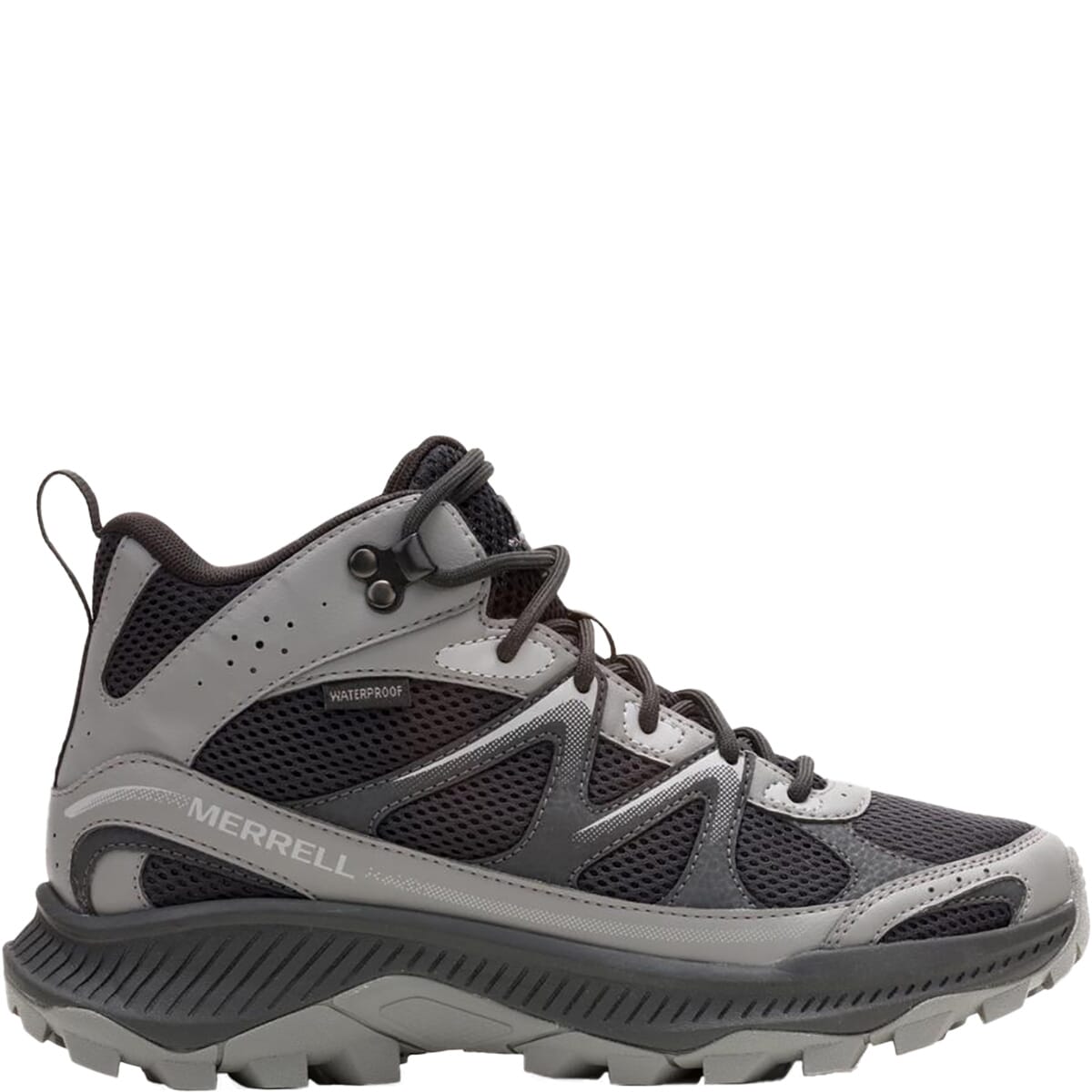 マエ Merrell Men's Tempo EXP Mid Waterproof Hiking Boots - Black