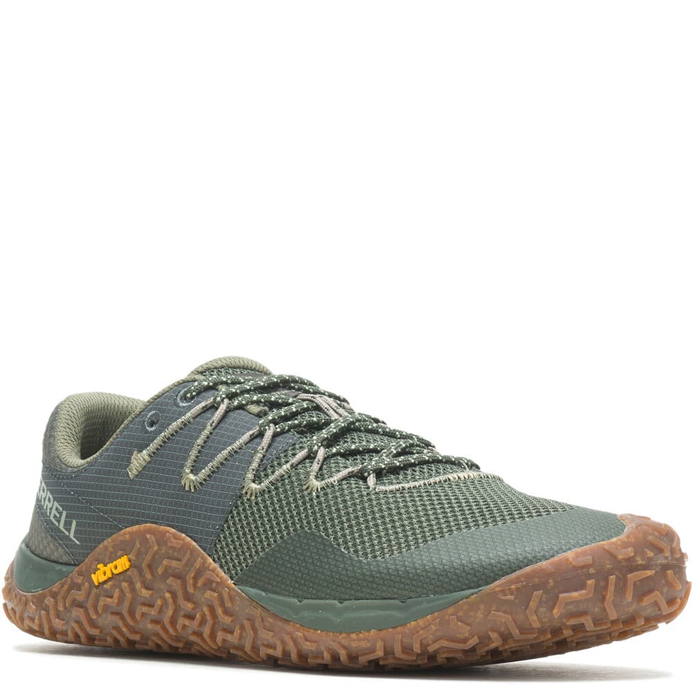 Merrell Men's Trail Glove 7 Athletic Shoes - Pine/Gum | elliottsboots