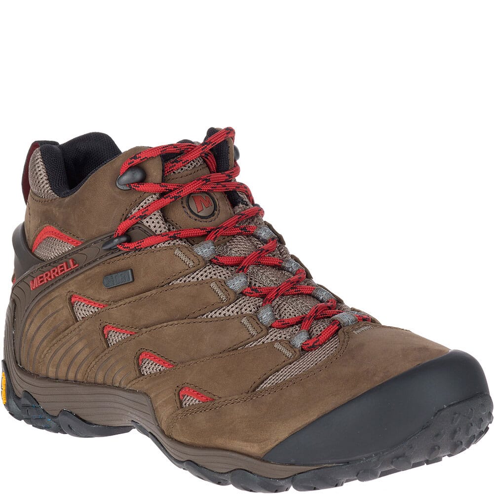 Merrell Men's Chameleon 7 Mid WP Hiking Boots - Boulder | elliottsboots