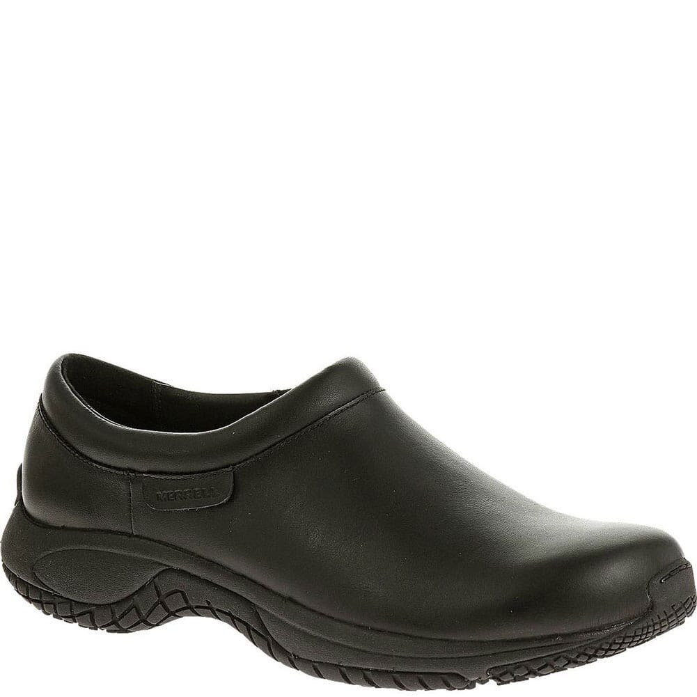 Merrell Men's Encore Moc Pro Grip Work Shoes - Black | elliottsboots