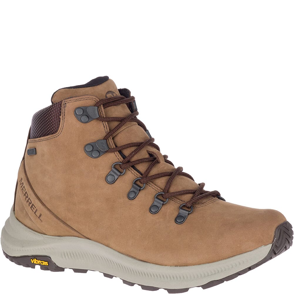 Merrell Men's Ontario Mid WP Hiking Boots - Dark Earth | elliottsboots