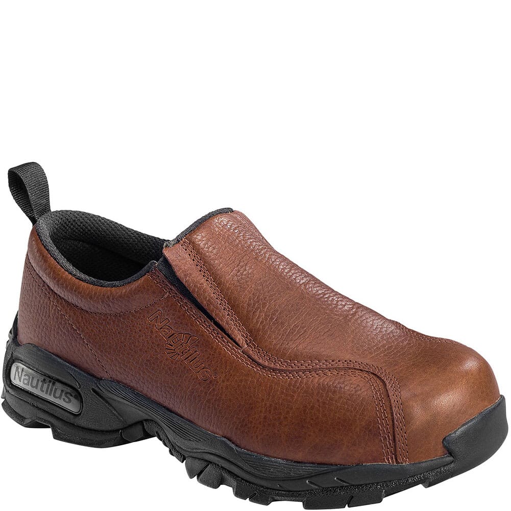 Nautilus Men's Slip On Work Shoes - Brown | elliottsboots