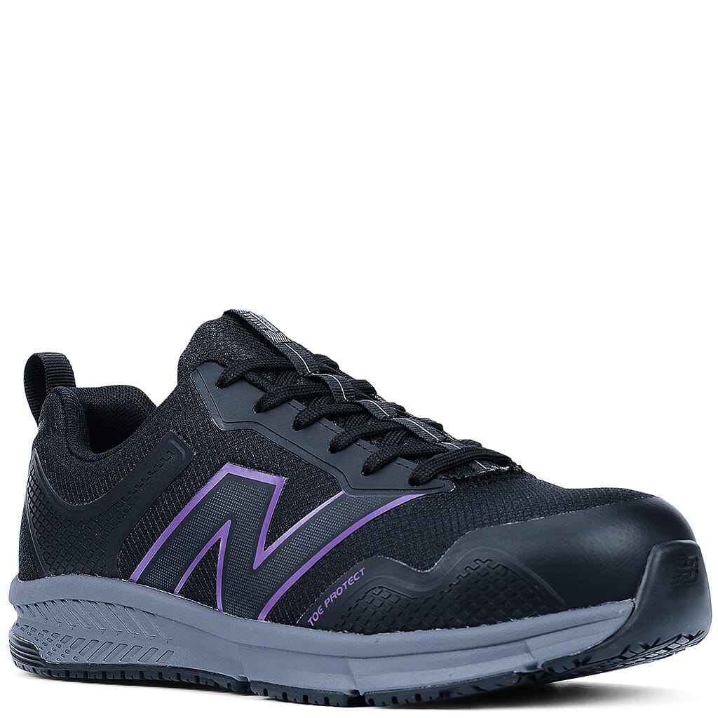 (取寄) ニューバランスワーク＆セーフティ レディース イバルブ アロイ トゥ エー SR New Balance Work & Safety women New Balance Work & Safety Evolve Alloy Toe EH SR Black/Purple New Balance Women's Evolve Alloy Toe Safety Shoes - Black/Purple