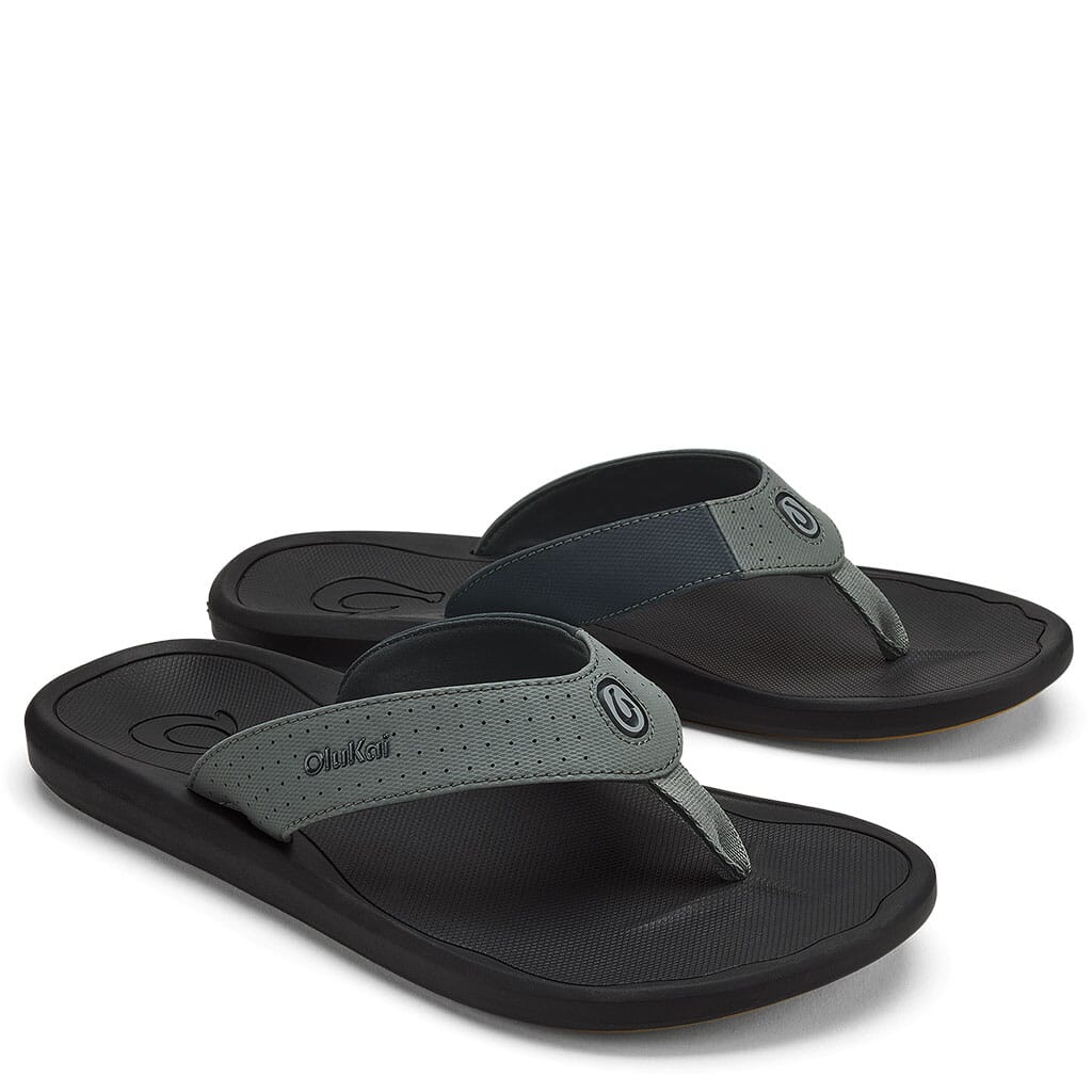 Olukai Men's KiI Flip Flops - Rock/Lave Rock | elliottsboots