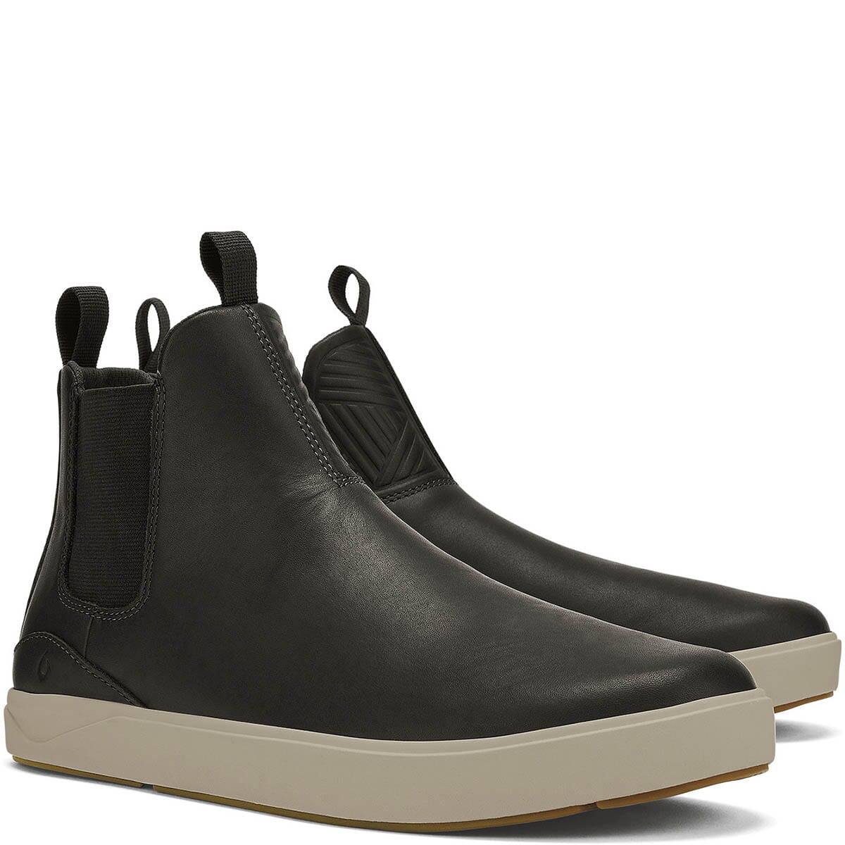 OluKai Men's Lae ahi Mid Chelsea Boots - Dark Java | elliottsboots