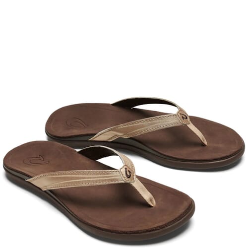 Image for Olukai Women's Aukai Flip Flops - Copper/Dark Java from elliottsboots