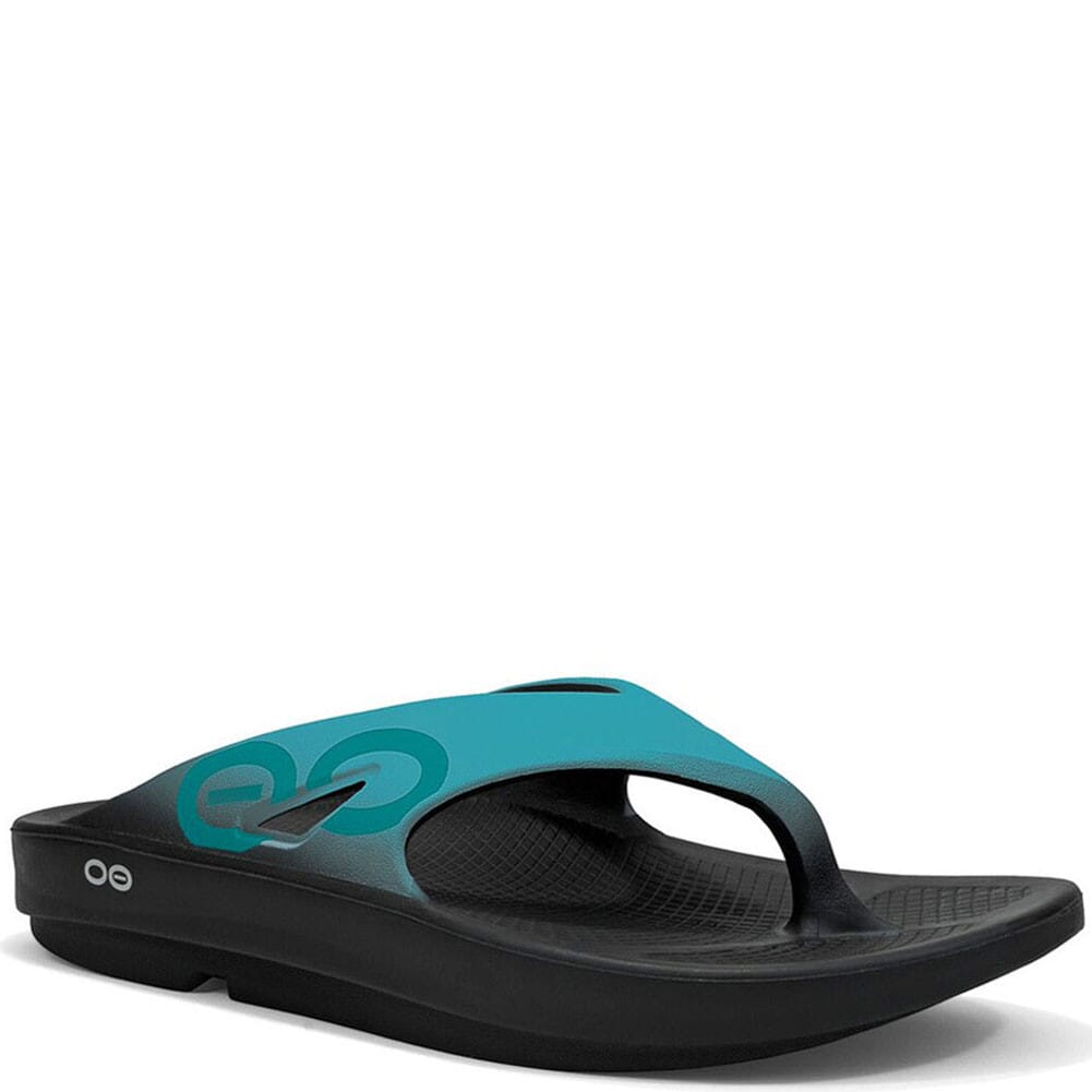Image for OOFOS Unisex OOriginal Sport Sandals - Aqua/Black from bootbay