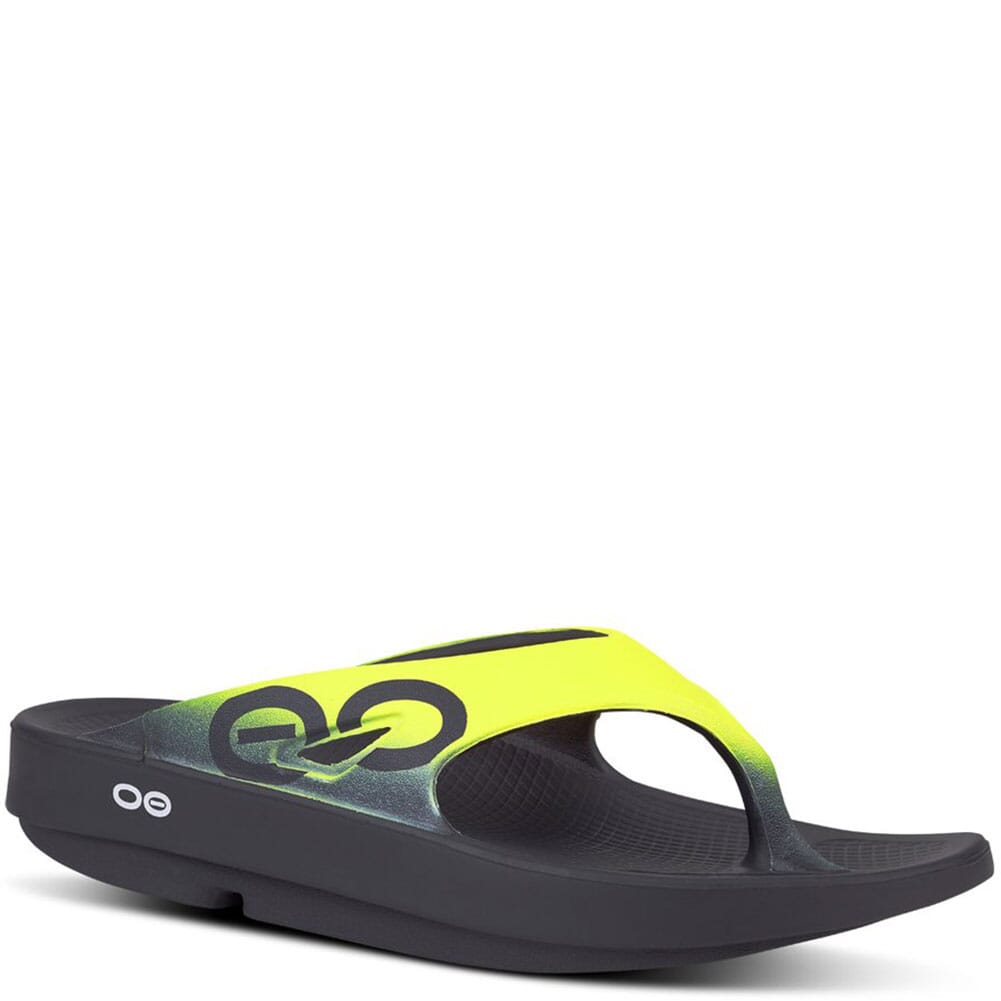 OOFOS Unisex OOriginal Sport Sandals - Black/Yellow | elliottsboots