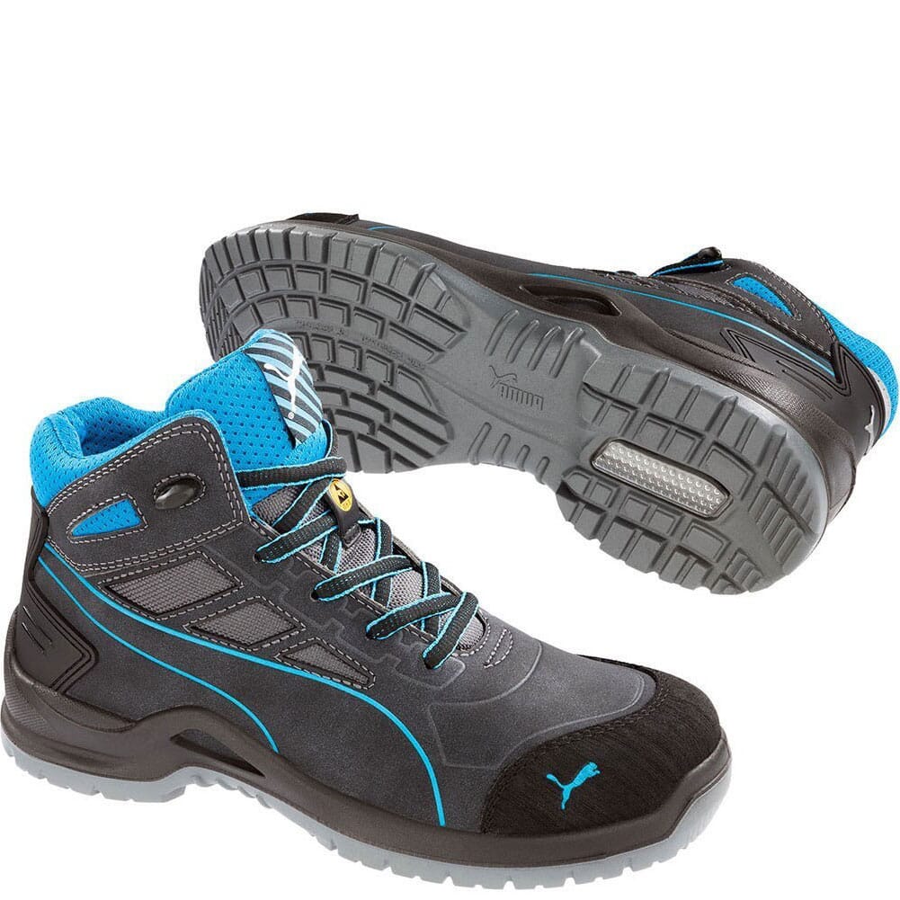Image for Puma Women's Beryll Mid Safety Shoes - Blue from elliottsboots