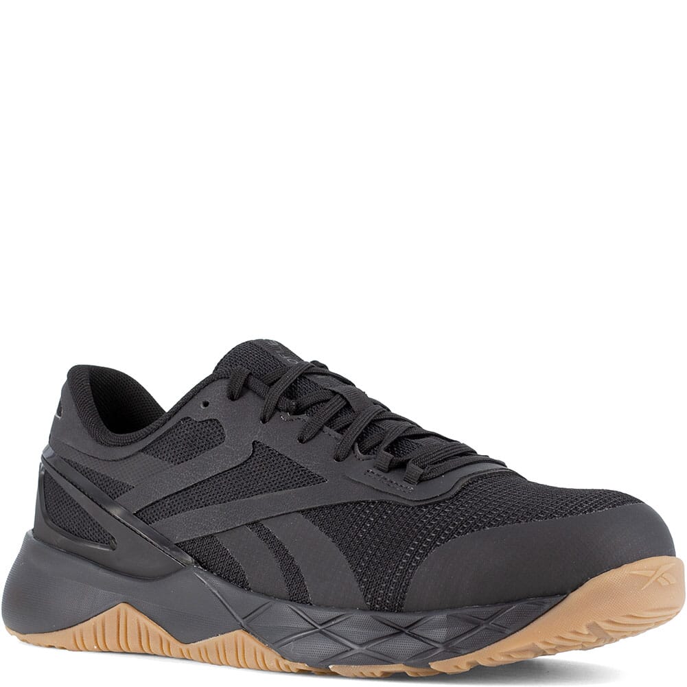 Reebok Men\'s Nanoflex TR Work Shoe - Black with Gum Sole Reebok Nanoflex TR 3 Men main image 4