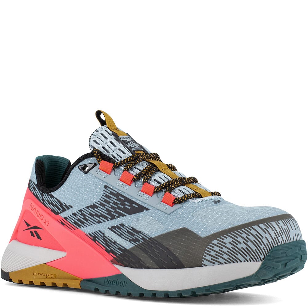 Reebok Women's Nano X1 Adventure Safety Shoes - Slate Blue/Cherry