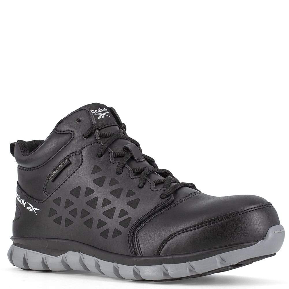 Reebok Men's Sublite Cushion Waterproof Safety Boots - Black/Grey ...