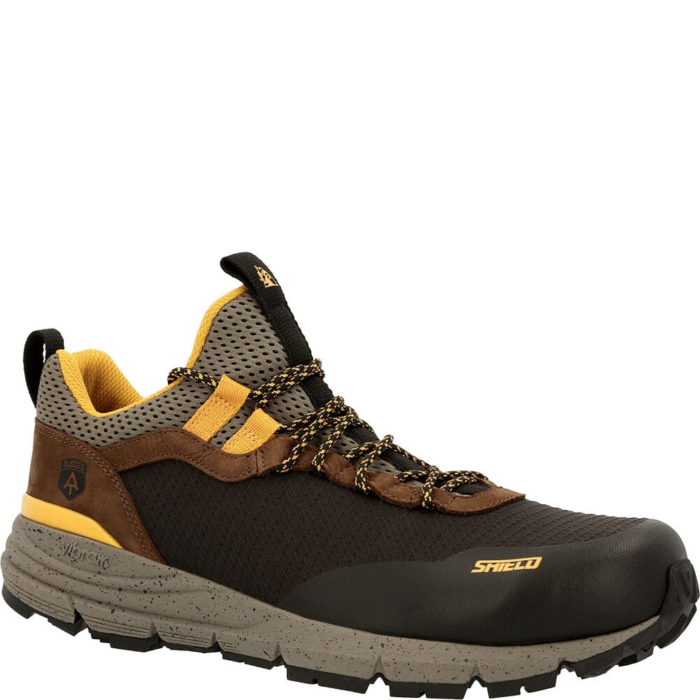 Image for Rocky Men's Rugged AT WP Safety Sneakers - Black/Brown from elliottsboots