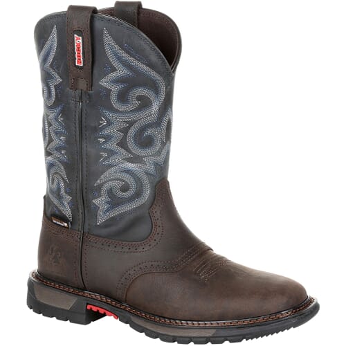 Image for Rocky Original Women's Ride FLX WP Western Boots - Chocolate/Midnight Bl from elliottsboots