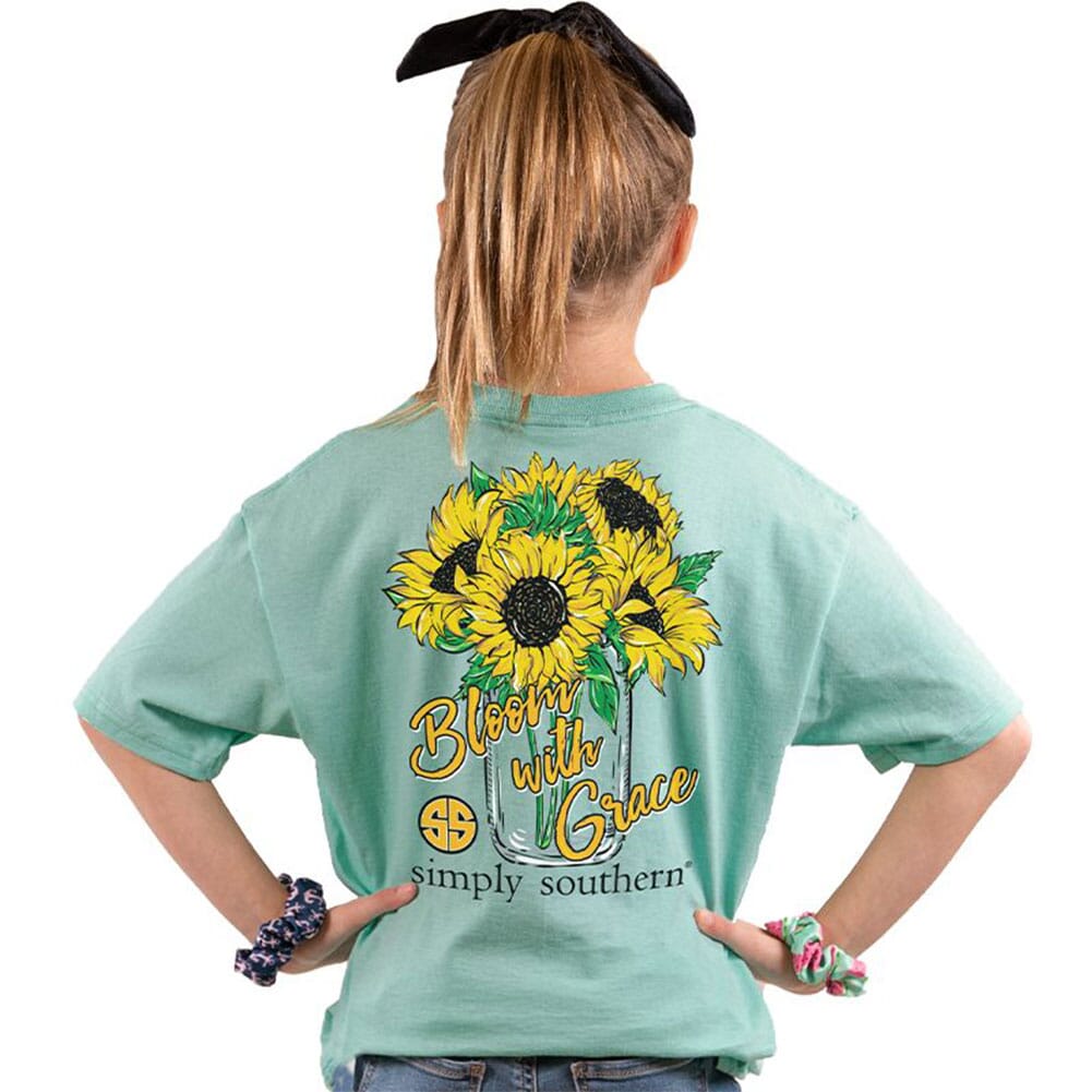 Simply Southern Youth Grace T-Shirt - Sea Green | bootbay