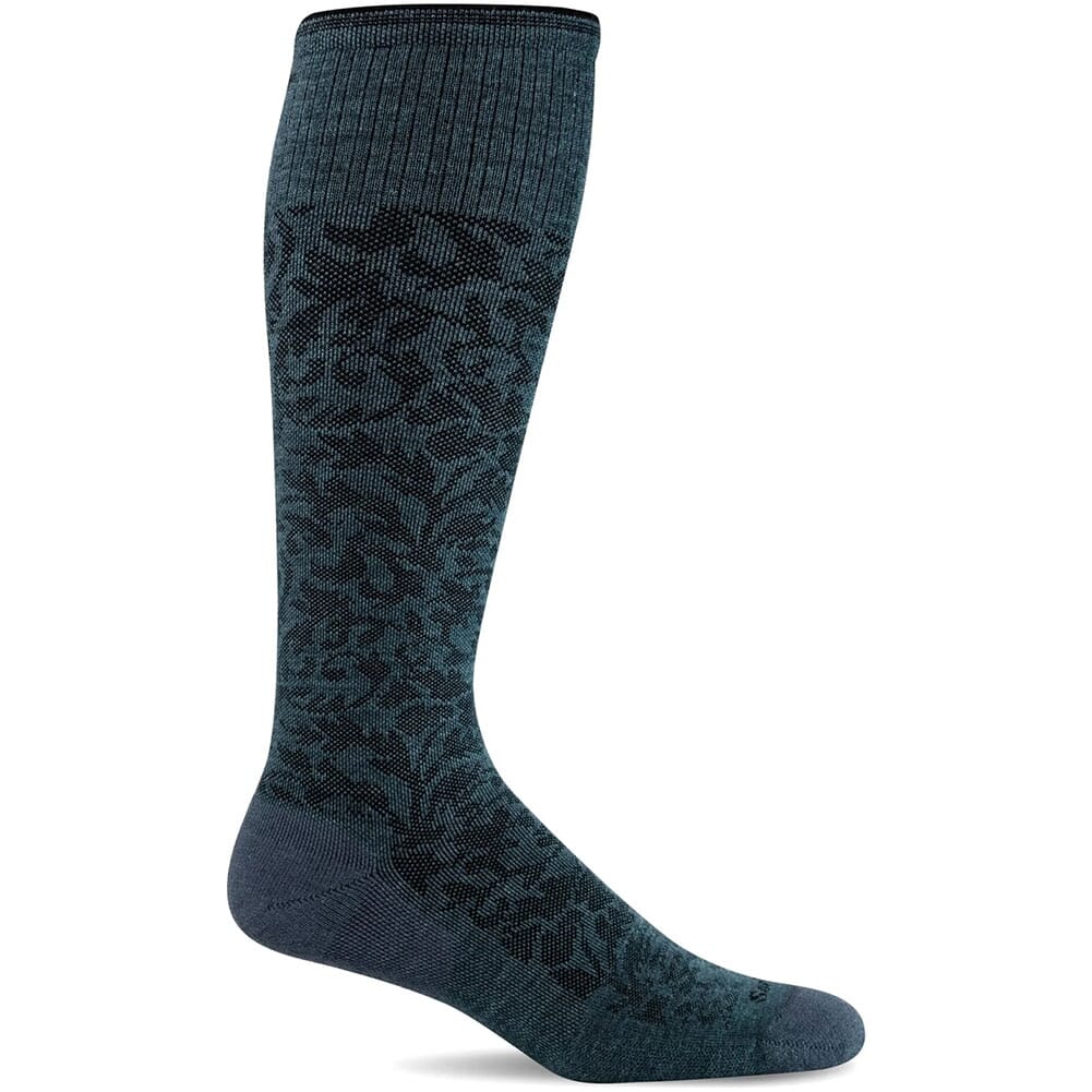 Image for Sockwell Women's Damask Moderate Compression Socks - Blue Ridge from elliottsboots