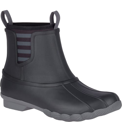 Image for Sperry Women's Saltwater Rubber Chelsea Duck Boots - Black from elliottsboots