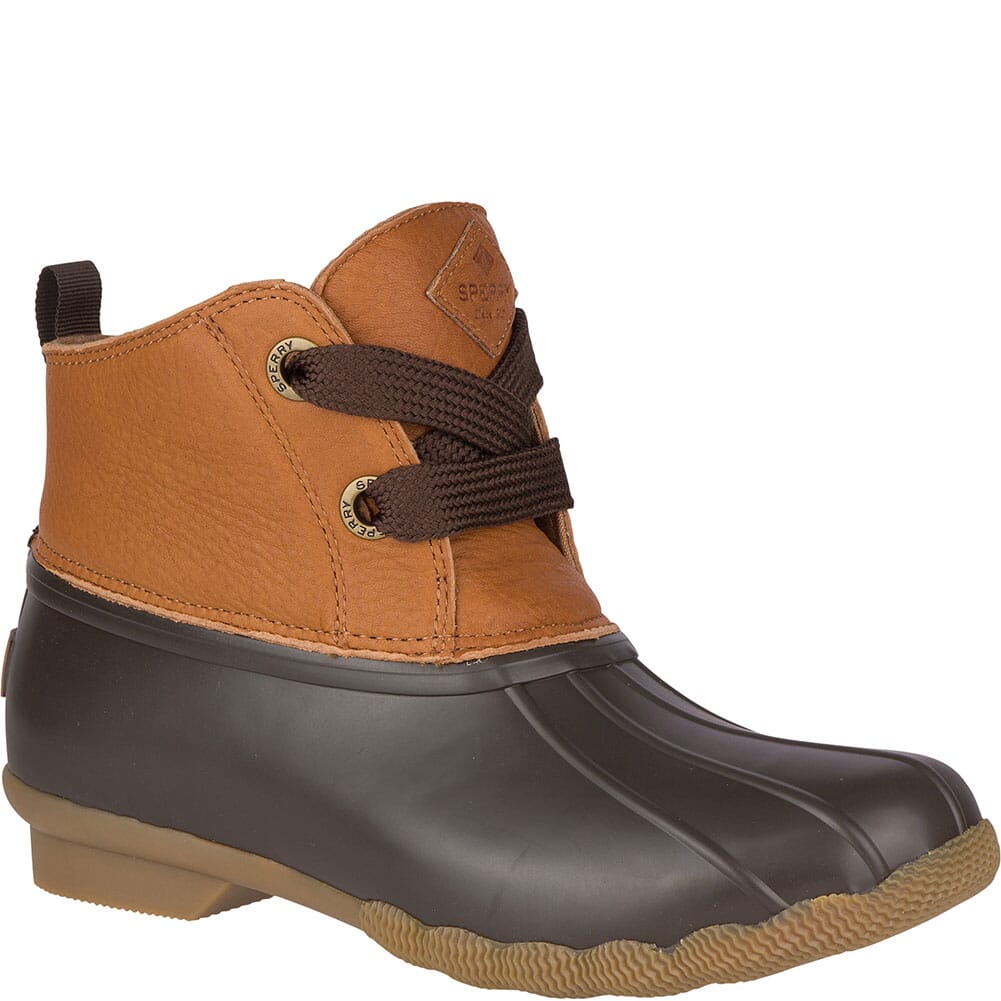 Image for Sperry Women's Saltwater 2-Eye Duck Boots - Tan/Brown from elliottsboots