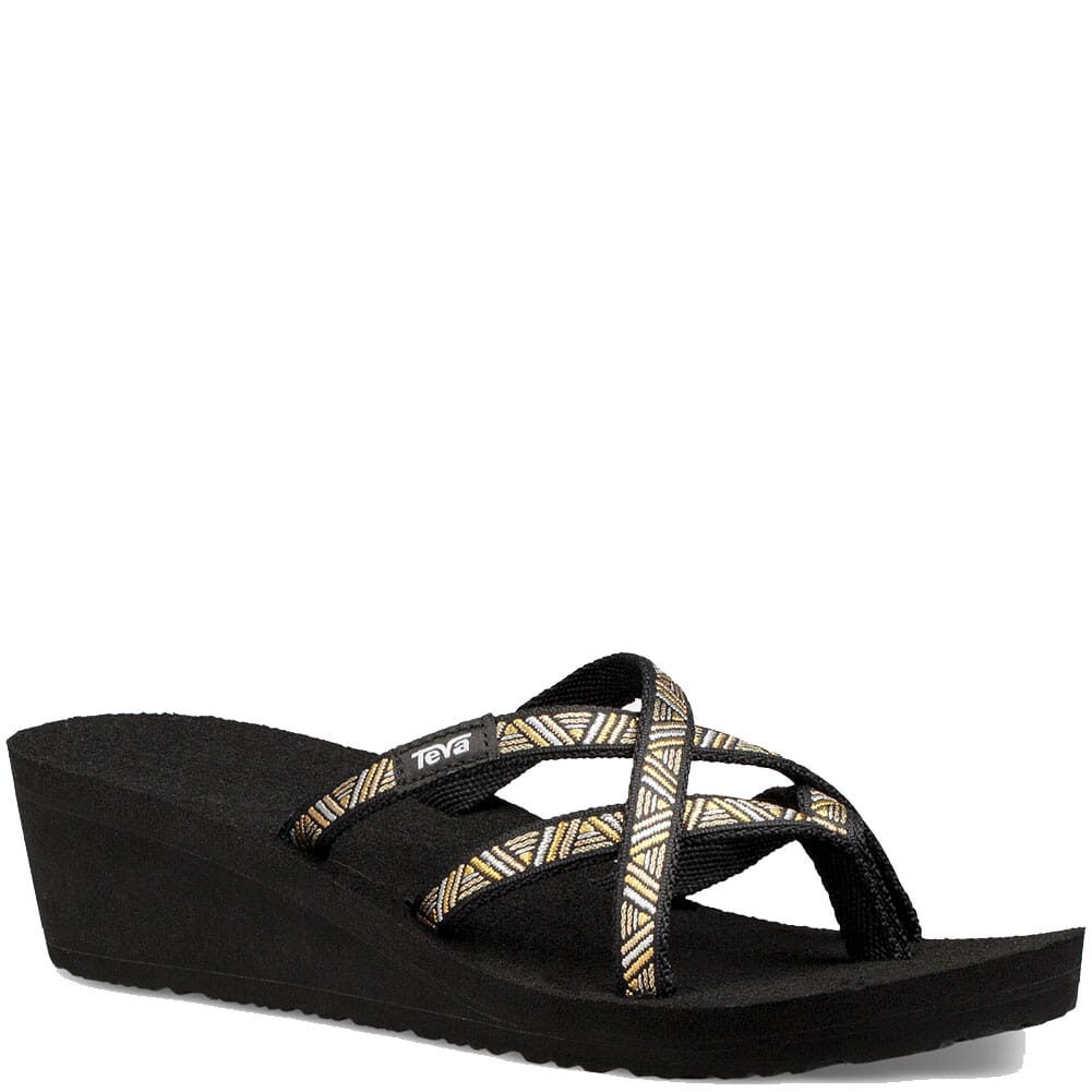 Teva Women's Mush Mandalyn Wedge OLA 2 Flip Flops - Agave Black ...