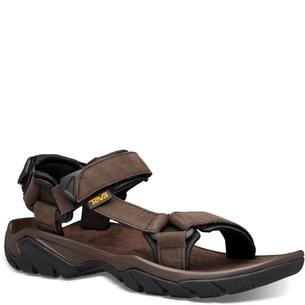 Teva Men's Terra FI 5 Leather Sandals Turkish Coffee | elliottsboots