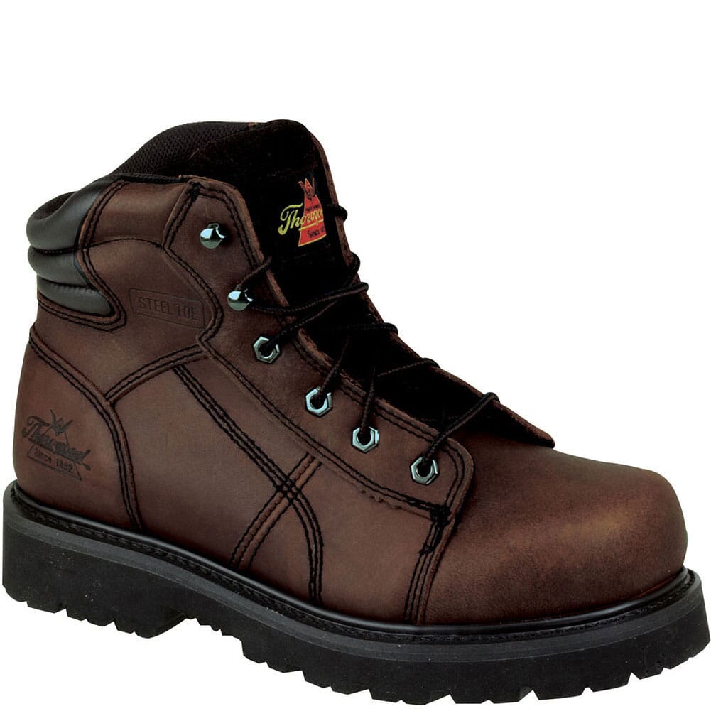 Thorogood Men's Lace-To-Toe Safety Boots - Brown | elliottsboots
