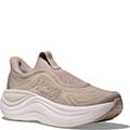Hoka Women's Skyward Laceless Running Shoes - Putty/White
