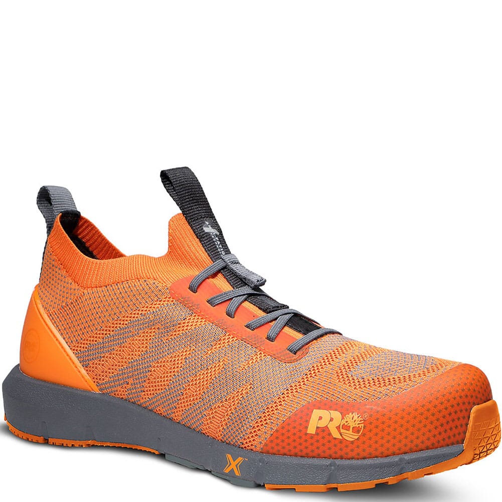 Mooi Cokes Zijdelings Timberland PRO Men's Radius Knit Safety Shoes - Orange/Grey | elliottsboots
