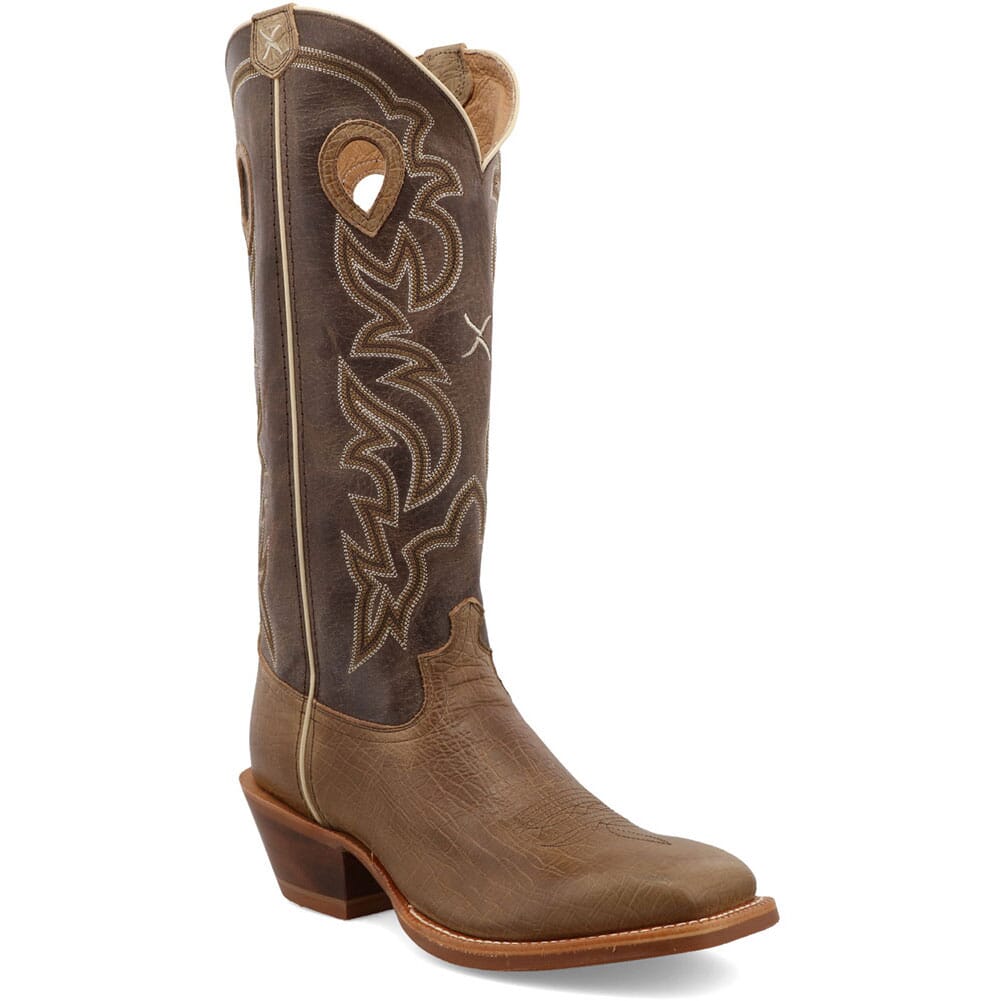 Twisted X Men's WS Toe Buckaroo Western Boots Crazy Horse Taupe bootbay