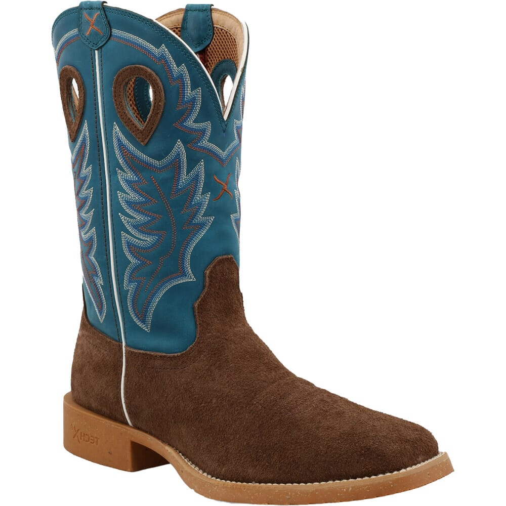 Twisted X Men's Tech Western Boots - Chocolate/Stormy Blue
