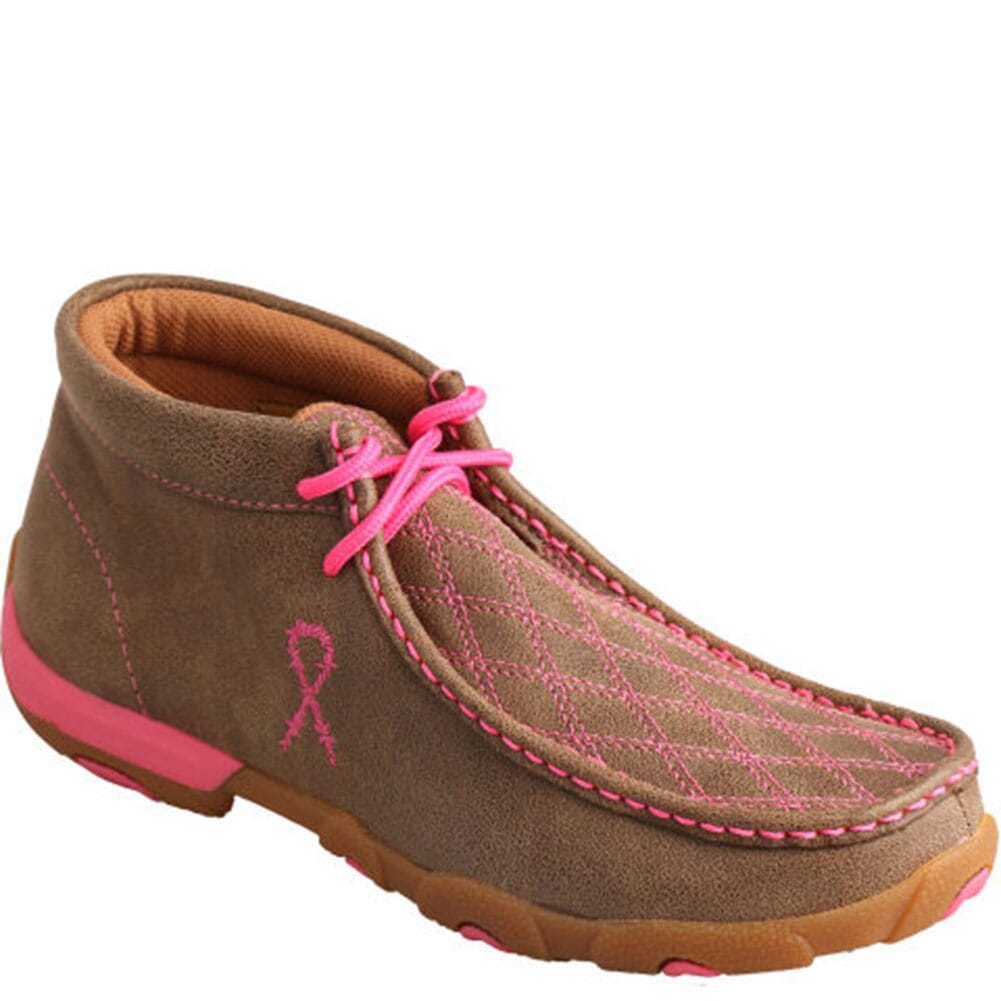 Image for Twisted X Women's Mid Driving Moccasins - Bomber/Neon Pink from bootbay