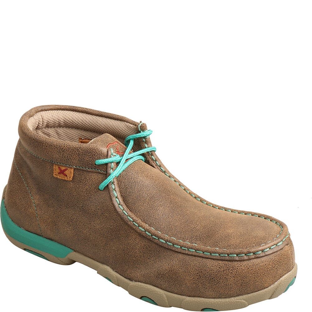 Image for Twisted X Women's Driving Moc Safety Chukka - Bomber/Turquoise from bootbay