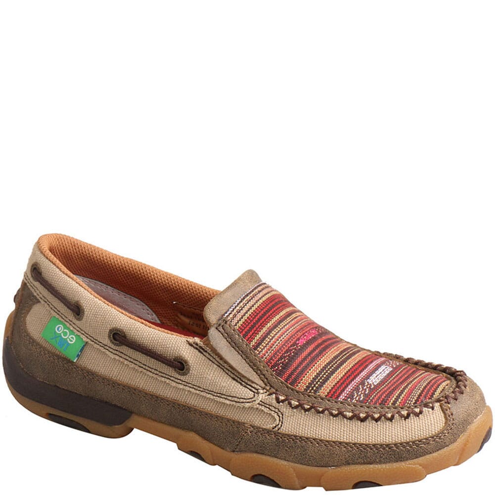Image for Twisted X Women's Driving Moc Slip Ons - Khaki/Multi from bootbay