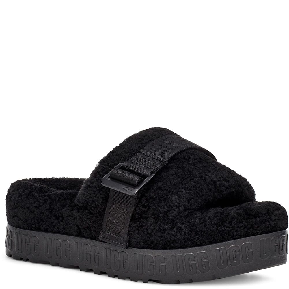 Image for UGG Women's Fluffita Casual Slippers - Black from bootbay