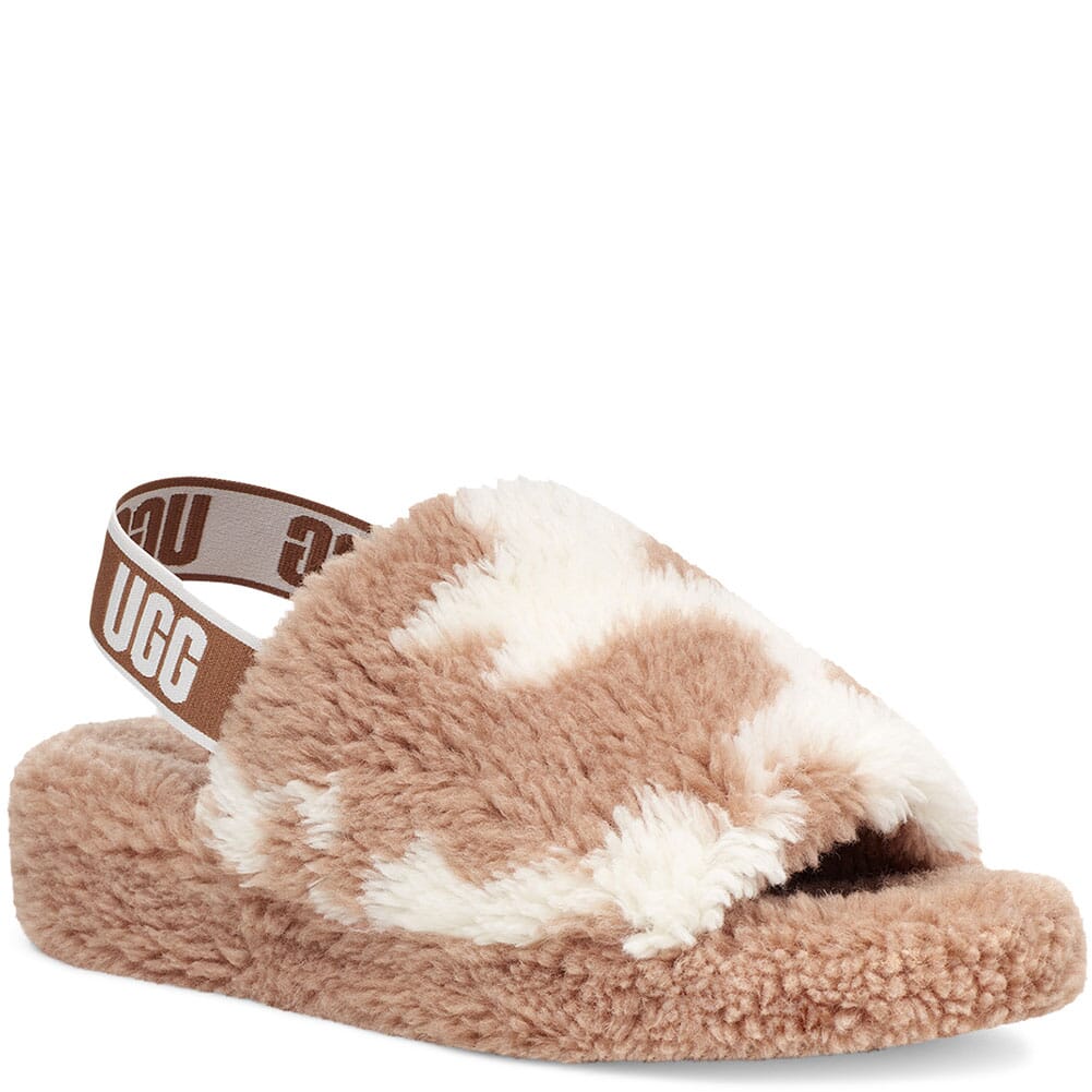 Image for UGG Women's Fluff Yeah Cow Slides - Mesa/Sand from bootbay