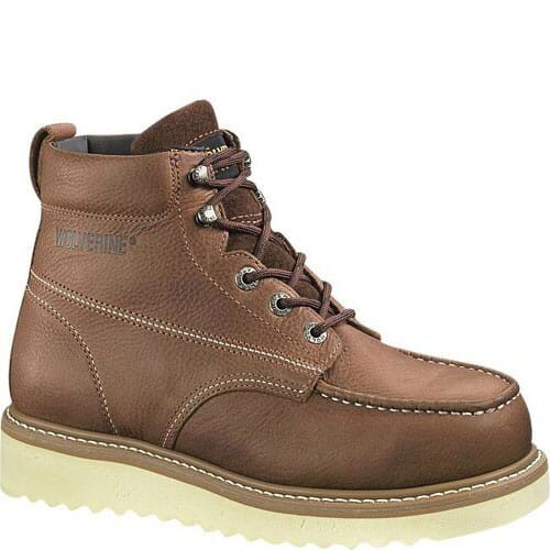 Image for Wolverine Men's Wedge Heel Work Boots - Brown from bootbay
