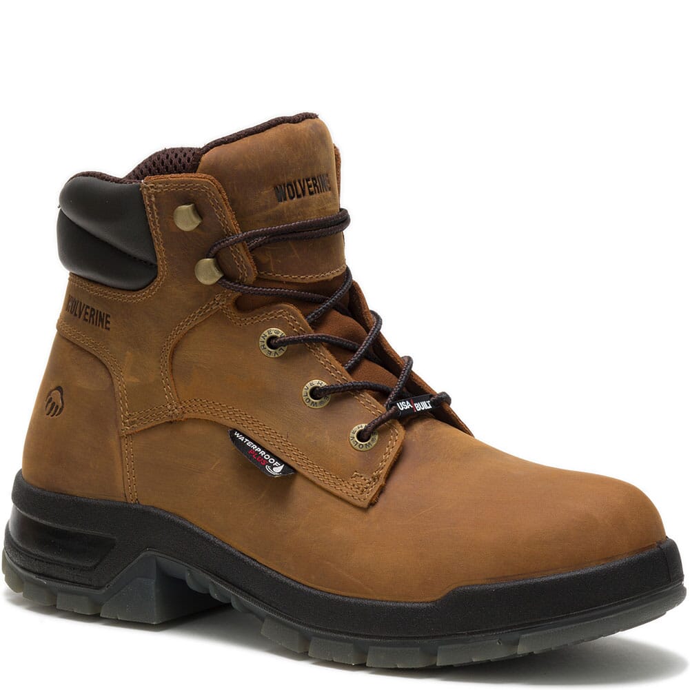 Wolverine Men s Ramparts WP Safety Boots Tan elliottsboots