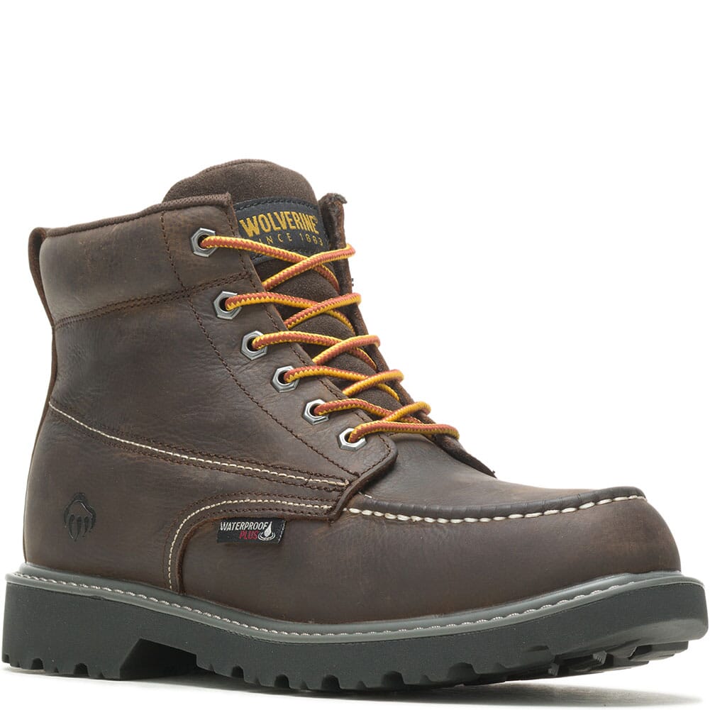 Wolverine Men\'s Dark Brown Leather Moc Toe Work Boots Men Trade Wedge 6 Inch Moc Toe Work Boot 6 main image 2
