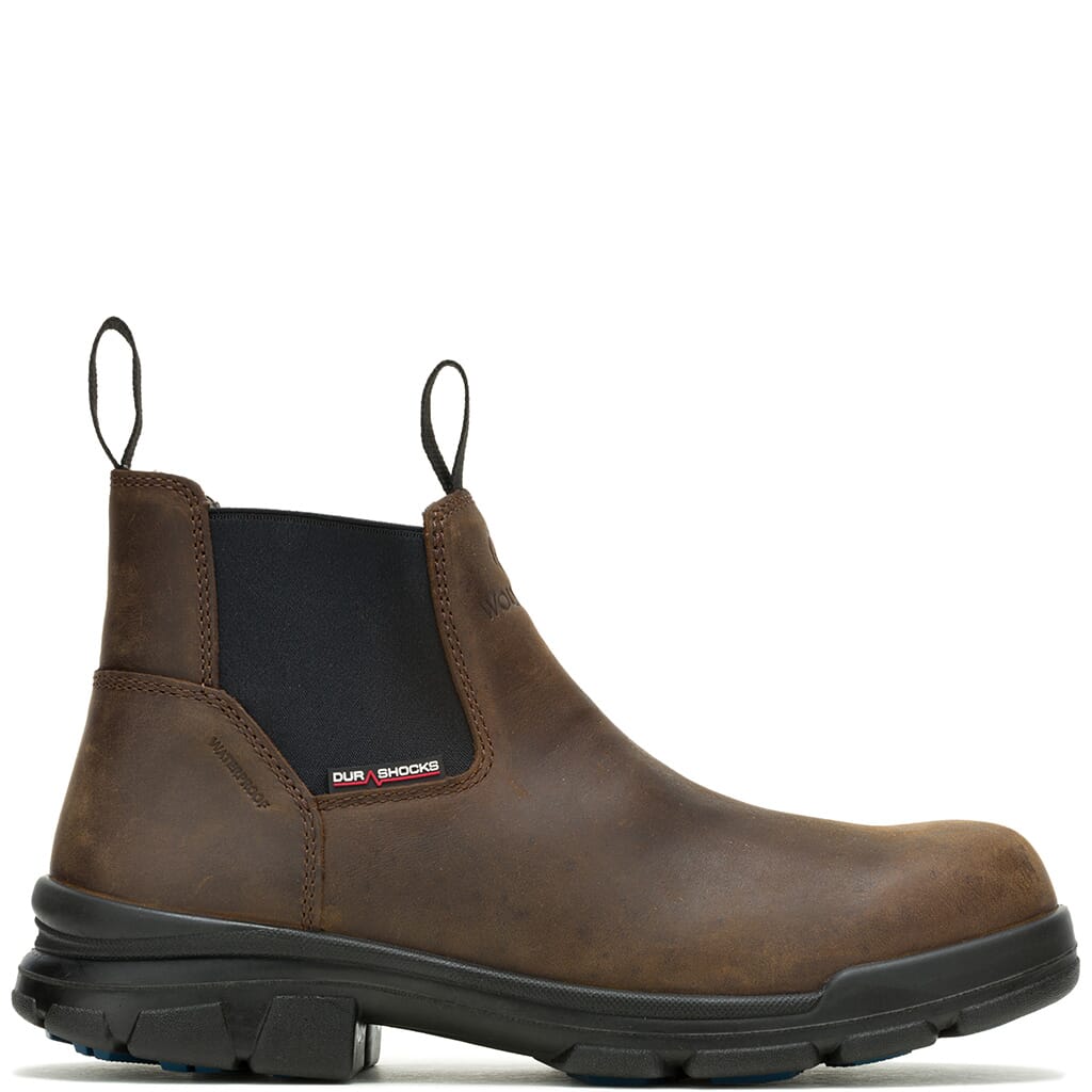 小物 wingrock Wolverine Men's Durashocks Icon Romeo SR Safety Boots - Dark Brown