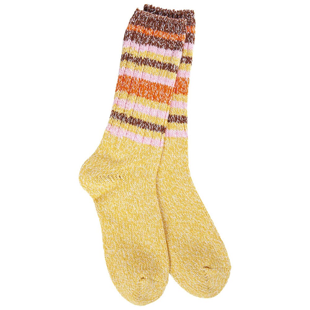 World's Softest Women's Weekend Ragg Crew Socks - Honey Stripe ...