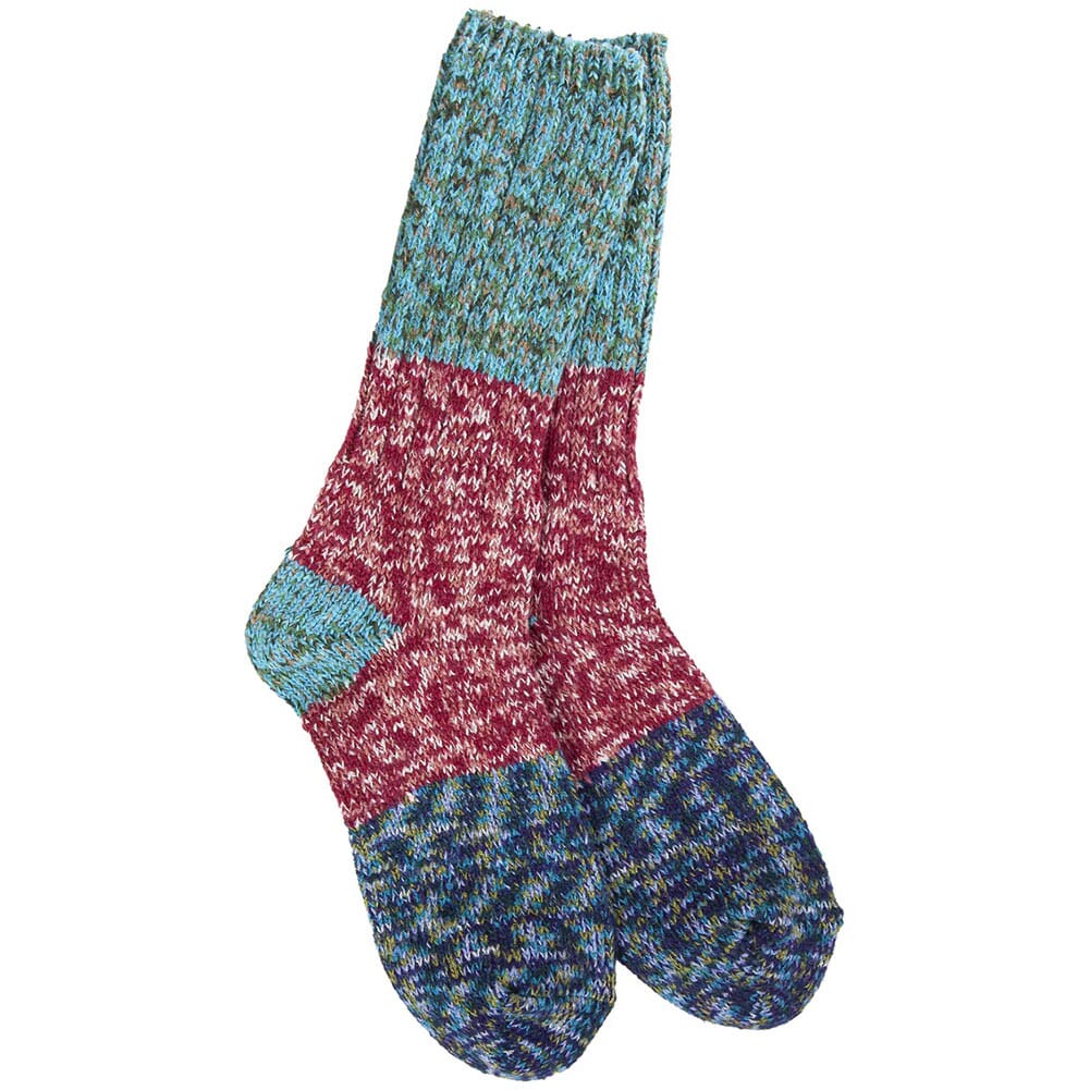 World's Softest Women's Weekend Ragg Crew Socks - Cranberry | elliottsboots