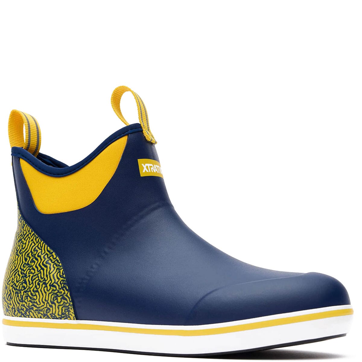 XTRATUF Men's Tailgate Ankle Deck Boots - Blue/Navy/Yellow